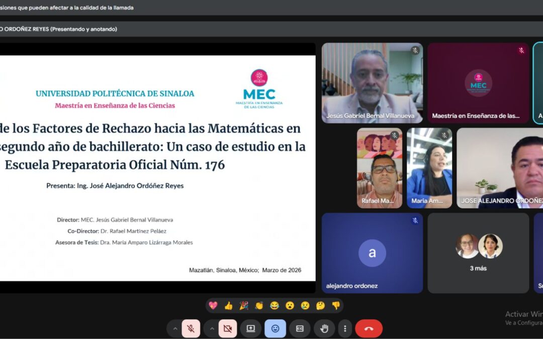 Concluye con éxito examen de grado de la Maestría en Enseñanza de las Ciencias en UPSIN
